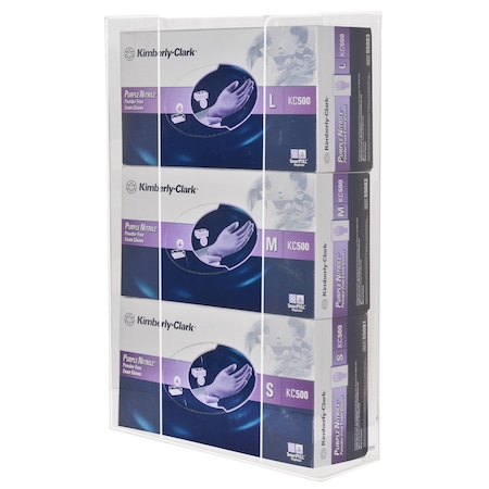 Kantek Acrylic Glove Dispenser, Triple AH130